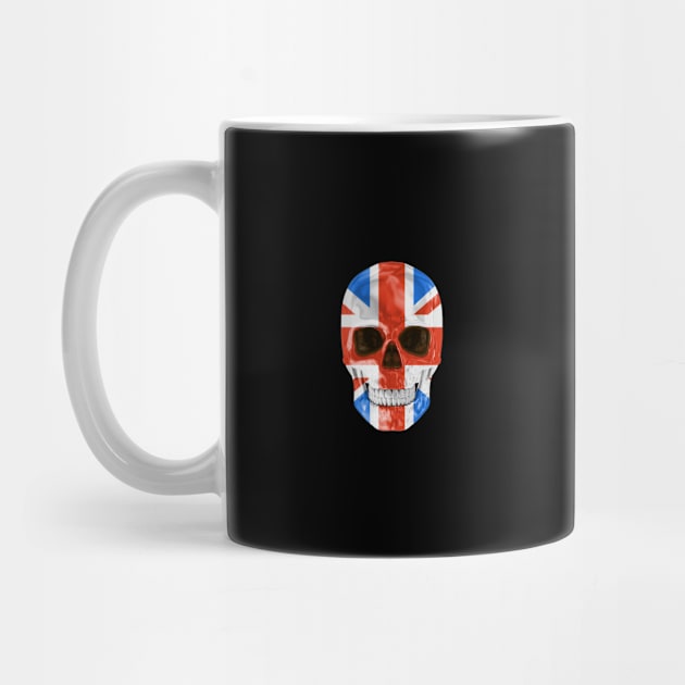 Great Britain Flag Skull - Gift for British With Roots From Great Britain by Country Flags